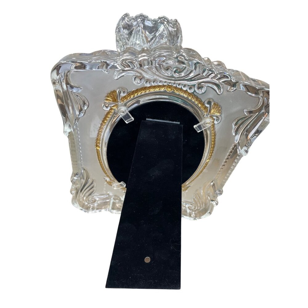 Vintage Ornate Clear Glass Gold Rope Oval Photo Frame 11.5"x8" SKU 9341 - Picture 8 of 13
